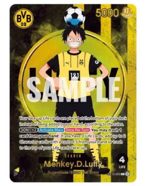 画像1: 【PSA10鑑定済】モンキー・D・ルフィ(英語版/ドルトムント)《L》{ST13-003} (1)