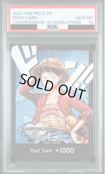 画像1: 【PSA10鑑定済】ドン!!カード(英語/青背景/CS2023ワールドファイナル/モンキー・D・ルフィ)《-》{-} (1)