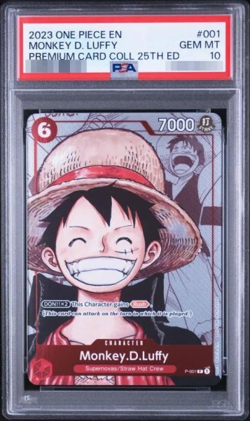画像1: 【PSA10鑑定済】【英語版】モンキー・D・ルフィ(漫画背景)【P】{P-001}《-》{P-001} (1)