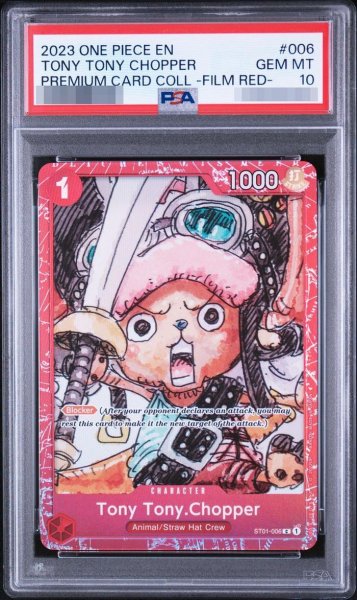 画像1: 【PSA10鑑定済】【英語版】トニートニー・チョッパー(foil/赤枠/漫画絵)【C】{ST01-006}《-》{ST01-006} (1)