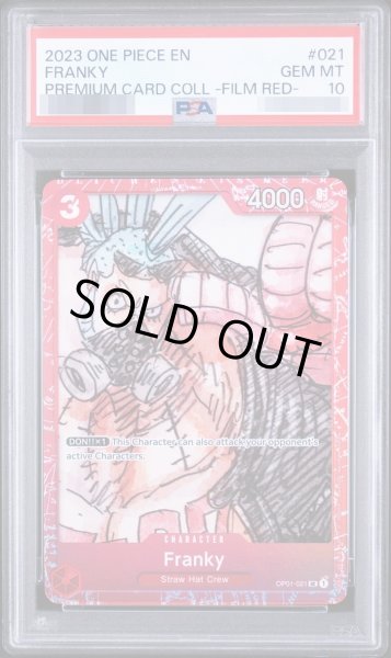 画像1: 【PSA10鑑定済】【英語版】フランキー(foil/赤枠/漫画絵)【UC】{OP01-021}《-》{OP01-021} (1)
