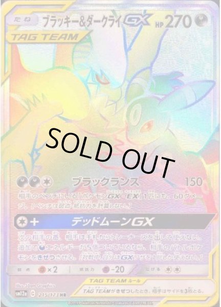 画像1: 【状態A-】ブラッキー＆ダークライGX《HR》{215/173}[sm12a] (1)