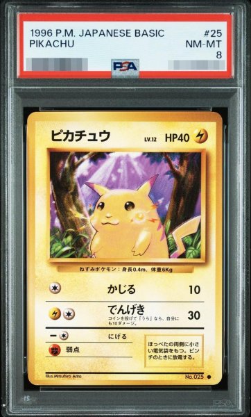 画像1: 【状態A-/PSA8鑑定済】ピカチュウLV.12(マークあり)《-》{旧裏}[その他] (1)