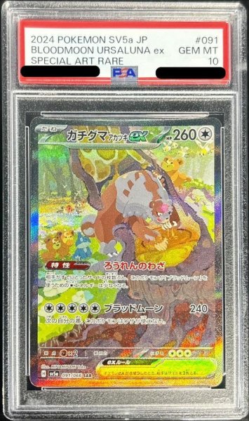 画像1: 【PSA10鑑定済】ガチグマアカツキex《SAR》{091/066}[-] (1)