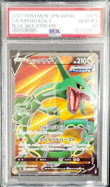 画像1: 【PSA10鑑定済】レックウザV《SR》{075/067}[-] (1)
