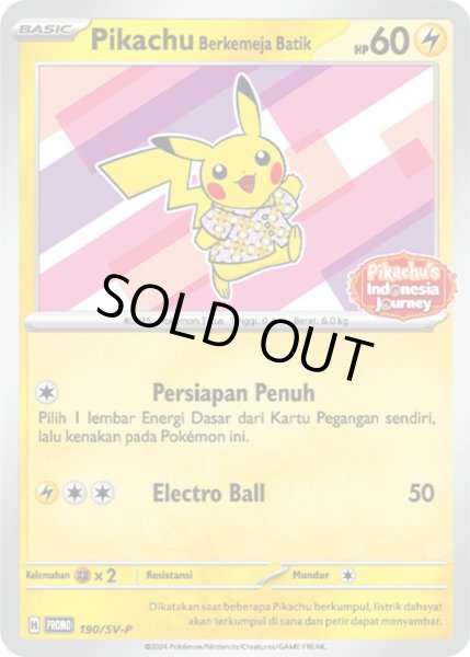 画像1: 【状態A-】バティックシャツのピカチュウ(未開封/ピカチュウ柄)《-》{190/SV-P}[-] (1)