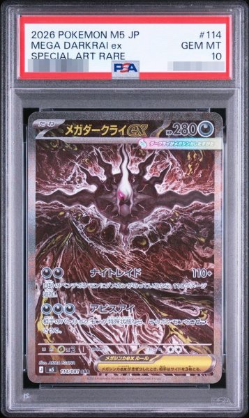 画像1: 【PSA10鑑定済】メガダークライex《SAR》{114/081}[-] (1)