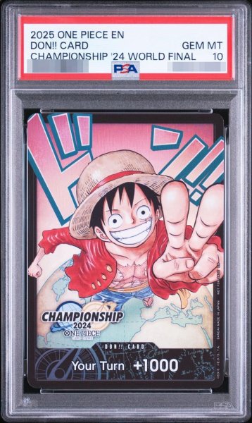 画像1: 【PSA10鑑定済】ドン!!カード(英語/CS2024ワールドファイナル/モンキー・D・ルフィ)【-】《-》{-} (1)