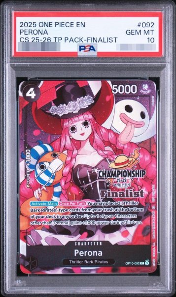 画像1: 【状態A-/PSA10鑑定済】ペローナ C [OP10-092]【英語版】(プロモーションカード「チャンピオンシップ 25-26 ファイナリストカードセット1」)《-》{OP10-092} (1)