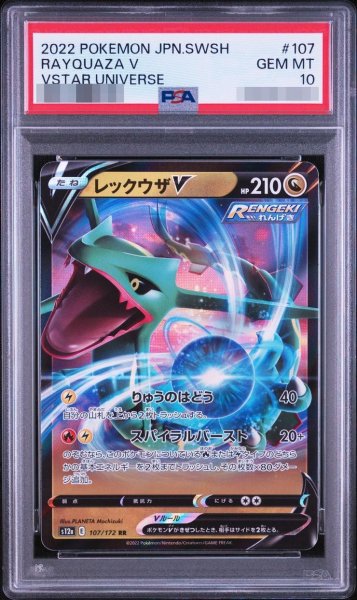 画像1: 【PSA10鑑定済】レックウザV【RR】{107/172} [S12a]《-》{107/172}[-] (1)