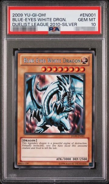 画像1: 【状態A-/PSA10鑑定済】BLUE-EYES WHITE DARGON《-》{DL09-EN001} (1)