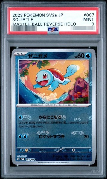 画像1: 【PSA9鑑定済】ゼニガメ(マスターボールミラー)《-》{007/165}[-] (1)