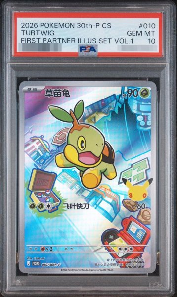 画像1: 【PSA10鑑定済】ナエトル（AR仕様）/ 中国簡体版《-》{010/30th-P}[-] (1)