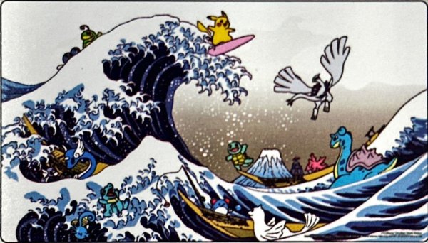 画像1: プレイマット『海外/GREAT WAVE PIKACHU&FRIENDS』 (1)